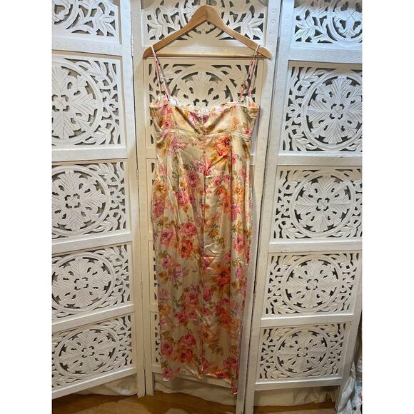 House of CB Josefina Ivory Floral Maxi Dress Size L Large - Picture 6 of 10